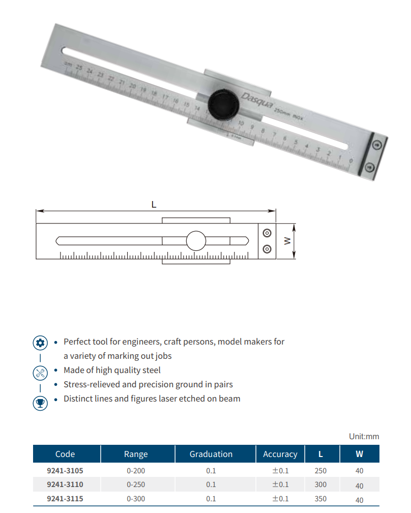 Merilo za označevanje 300mm*0.1mm