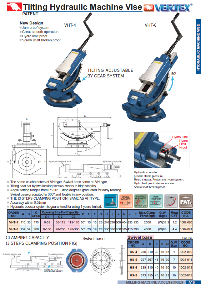 Nagibni primež Vertex VHT-6