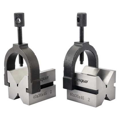 V-Block & Clamp Set Max Dia. 32mm Dasqua L*W*H 70*45*40mm,Max Dia.32mm,accurancy 0.01mm