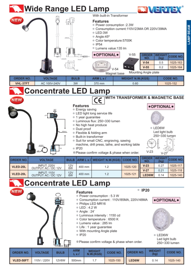 Luč VLED-20L Vertex