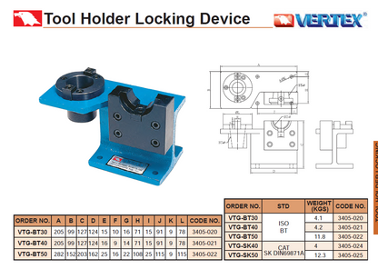 Stojalo za nastavitev orodij Vertex VTG-BT40