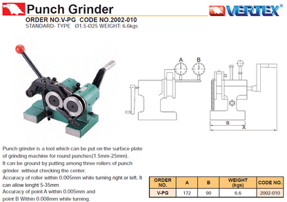 Brusilnik izmetačev (Punch Grinder) V-PG