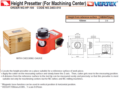 Height Presetter Vertex HP-100