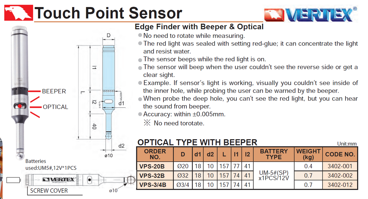 Touch Point Sensor Vertex VPS-20B
