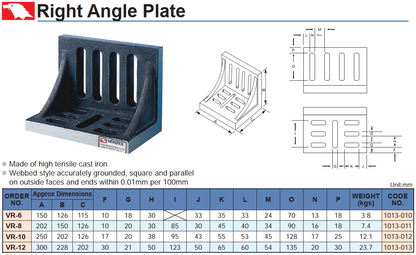 Rectangular plate VR-12 300x228x202mm