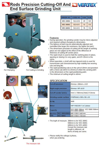 Vertex VEC-600G precision ejector cutting machine