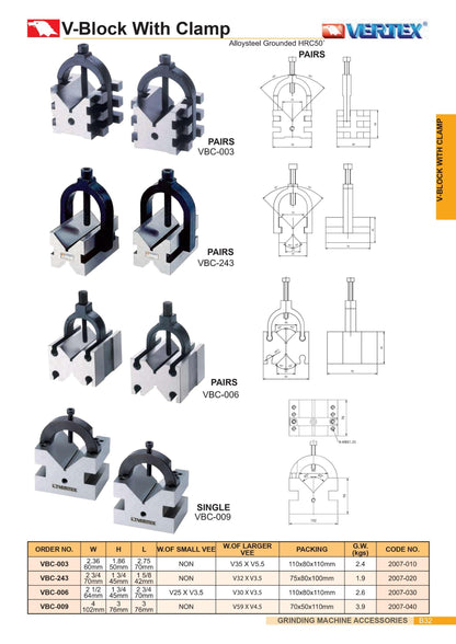 V-blok podpora Vertex VBC-243